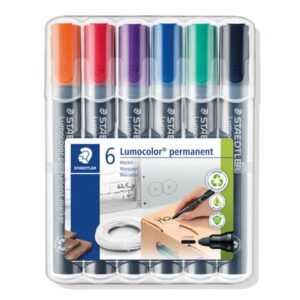 STAEDTLER Permanentmarker Lumocolor® 352, STAEDTLER Box mit 6 Farben